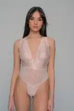bodysuit βεντάλια baby pink
