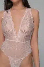 bodysuit βεντάλια baby pink