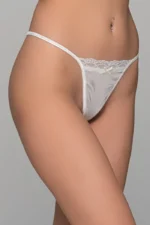 εσώρουχο άσπρο με κορδόνια και δαντέλα