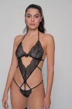 Δαντελένιο-Κορμάκι-Μαύρο