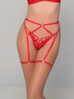 Ζαρτιέρα-Όλο-Λάστιχα-με-Καλτσοδέτες-Κόκκινο