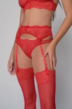 Ζαρτιέρα-Δαντέλα-Κόκκινο