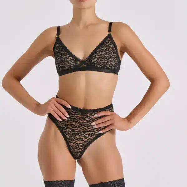 Σετ Εσωρούχων Δαντέλα – Μαύρο